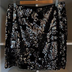 Reitmans black sequin mini skirt